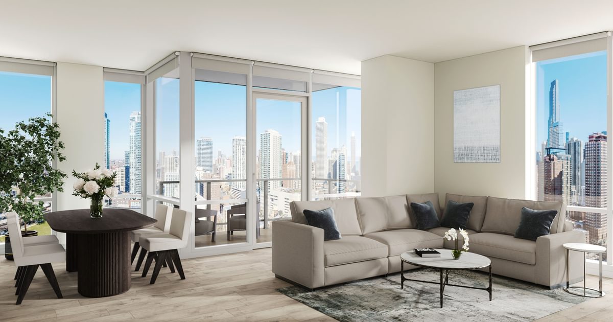 868 North Wells apartment interior living room photo - Chicago, IL